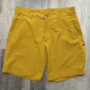 The North Face Men's Rolling Sun Shorts Arrowwood Yellow Outdoor Hike Camp Sz 34